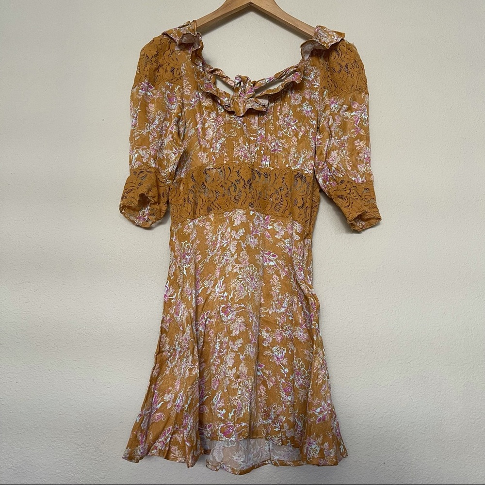 Free‎ People Lucie Floral Lace Mini Dress - Picture 2 of 10